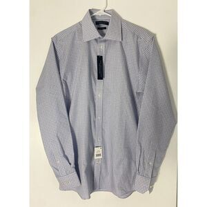 Bloomingdale's The Men's Store Button Up Shirt Men's M Blue/white